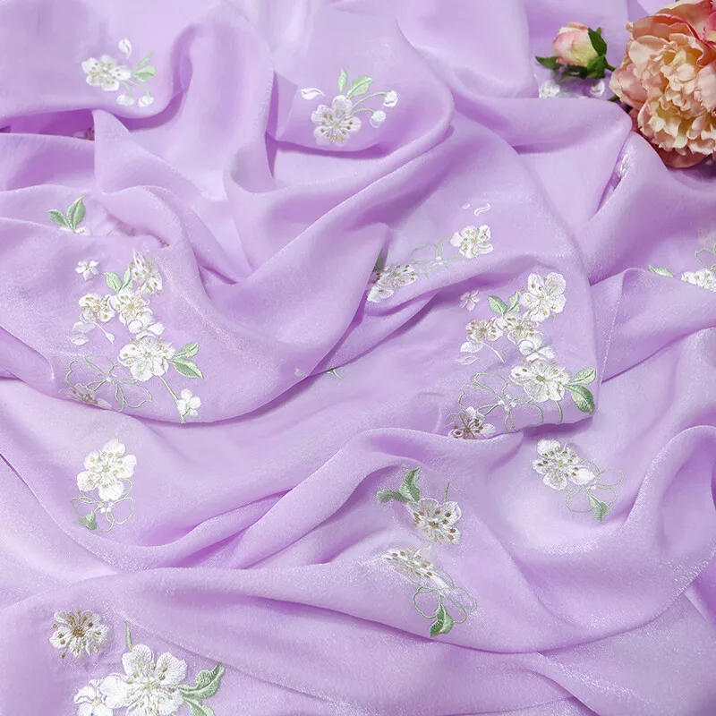 Tissu en mousseline brodé de f - Sewing Batik Fabric avis et prix