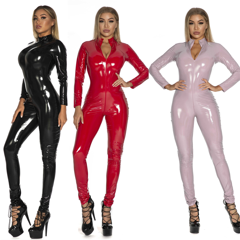 Femmes Sexy brillant PU Faux c - Sewing Latex avis et prix